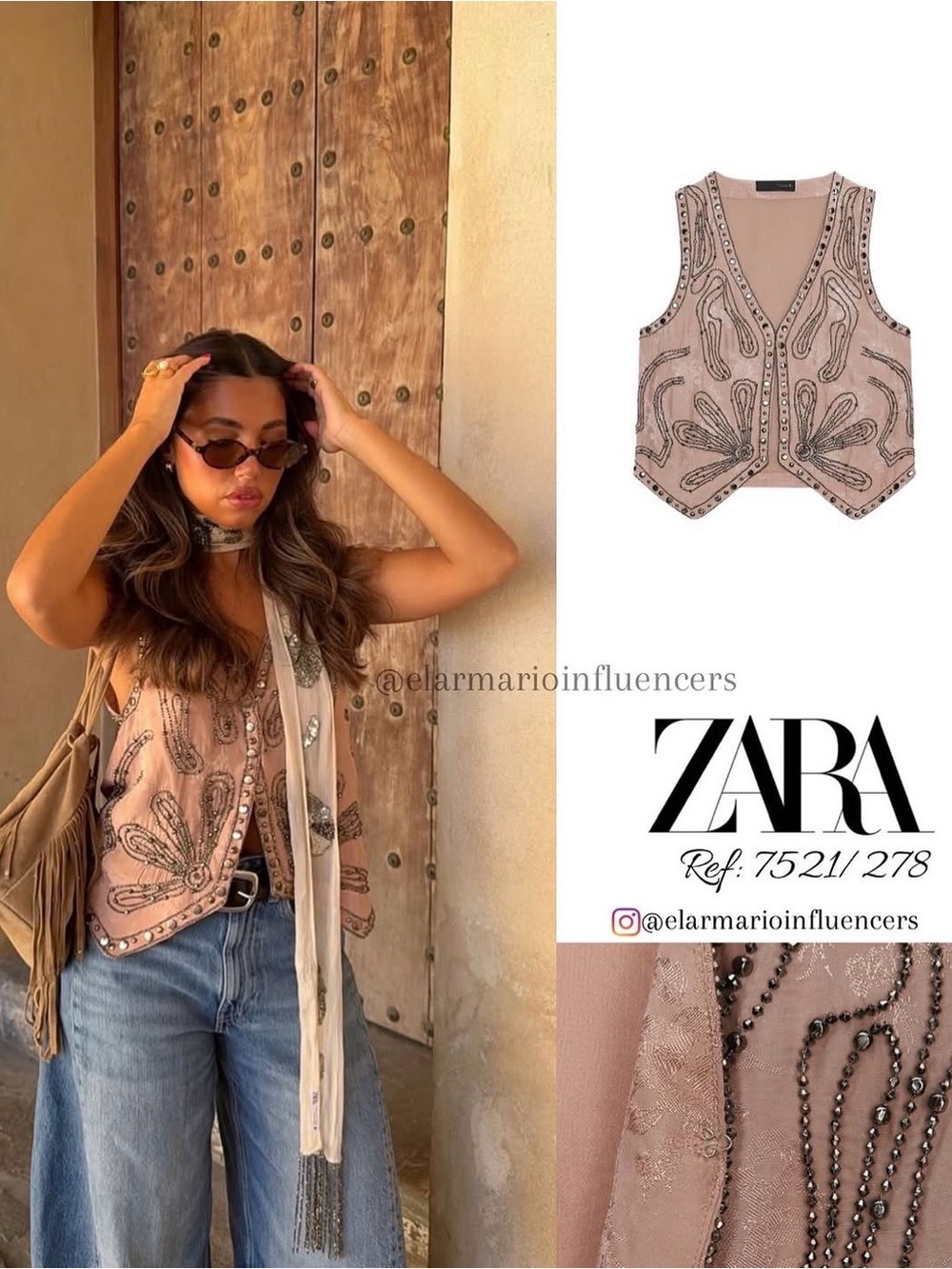 NWT - Zara Embellished beaded vest - size small - Picture 6 of 6